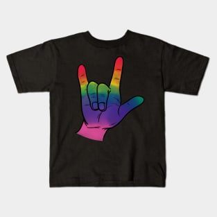 American Sign Language Pride Love Kids T-Shirt